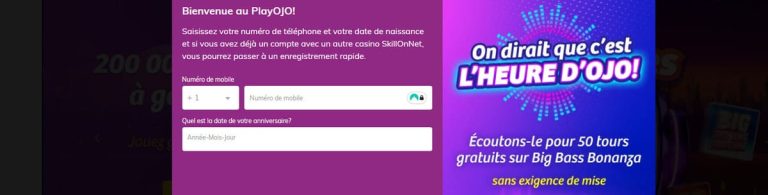 Playojo Casino connexion compte